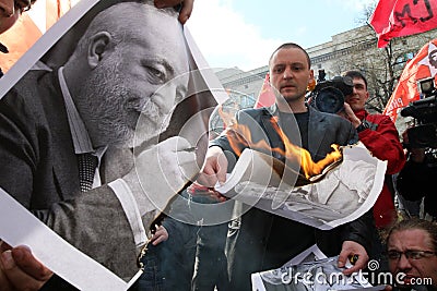 Sergei Udaltsov - Leader of the Left Front Editorial Stock Photo