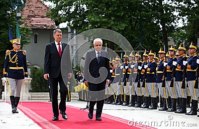 SERGIO MATTARELLA AND KLAUS IOHANNIS Editorial Stock Photo