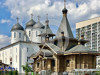 Sergius of Radonezh on the Khodynka Field Temple Editorial Stock Photo