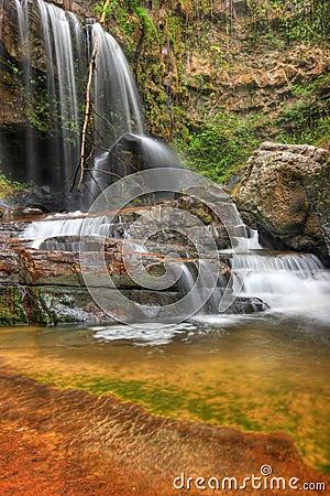 Seri Mahkota Endau Rompin Pahang waterfall,Malaysia Stock Photo