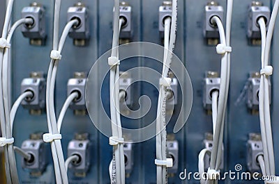 Serial cables Stock Photo