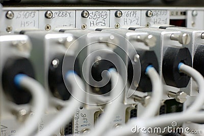 Serial cables DOF Stock Photo