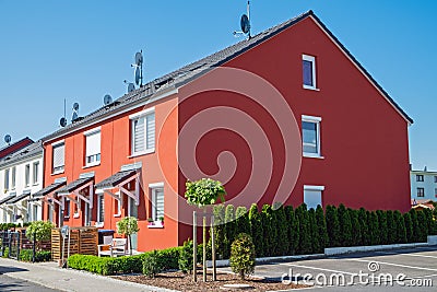 Serial houses seen in Germany Stock Photo