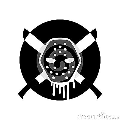 Serial Killer Badge / Emblem Monochrome Stock Photo