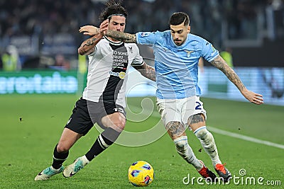 Serie A 2023-2024 SS LAZIO vs UDINESE CALCIO, Olympic Stadium in Rome on 11 march 2024 Editorial Stock Photo