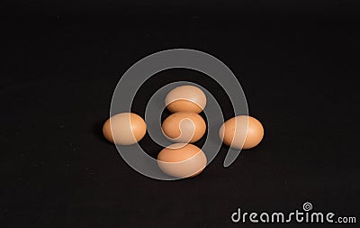 Eggs number counting five Stock Photo