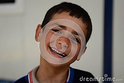 Series of portraits of children syrian refugees Editorial Stock Photo