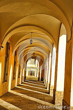 A series of vaulted arches Stock Photo