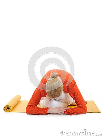 Series or yoga photos.young woman doing yoga pose Stock Photo