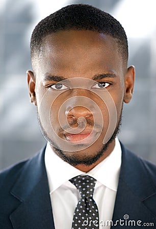 Serious african american businessman Stock Photo