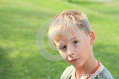 Serious boy Stock Photo