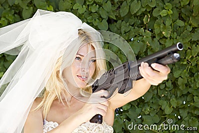 Serious bride Stock Photo