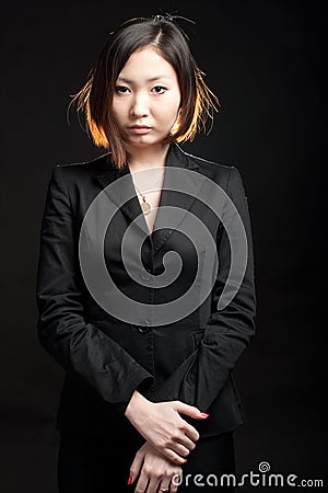 Serious business woman Stock Photo