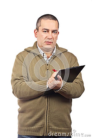 Serious casual man Stock Photo