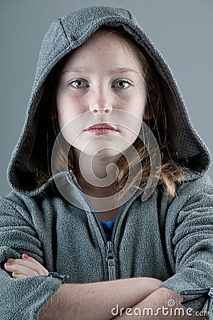 Serious girl Stock Photo