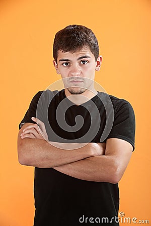 Serious Young Man Stock Photo