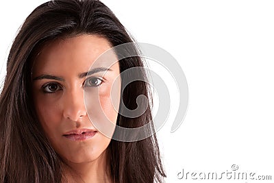 Serious young woman Stock Photo