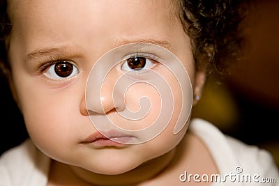 Seriously big brown eyes Stock Photo