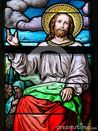 Sermon on the Mount by Jesus Christ Stock Photo