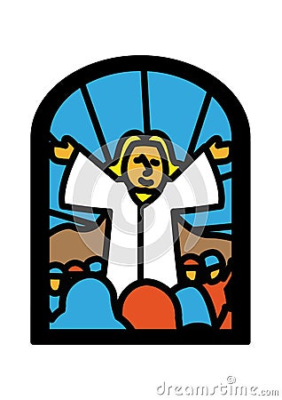 Sermon window Vector Illustration