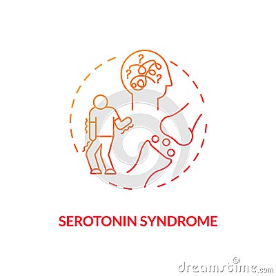 Serotonin syndrome concept icon Vector Illustration