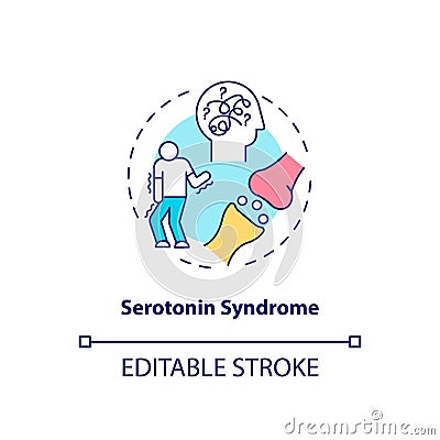 Serotonin syndrome concept icon Vector Illustration