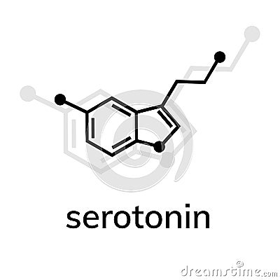 Serotonin vector icon with shadow Vector Illustration