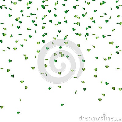 serpentine confetti green heart mix Cartoon Illustration