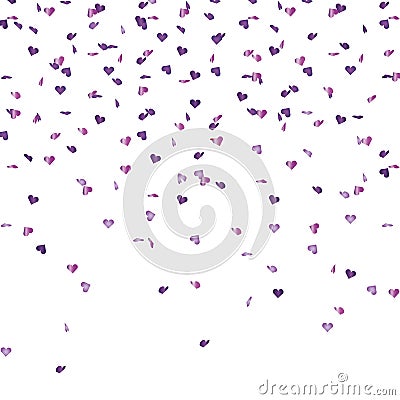 Serpentine confetti heart red mix Vector Illustration