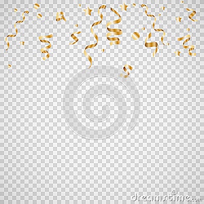 Serpentine gold isolated on checkered background Vector Illustration