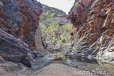 Serpentine Gorge of West MacDonnell National Park in Northern Territory, Australia. Stock Photo