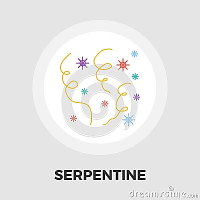 Serpentine icon flat Vector Illustration