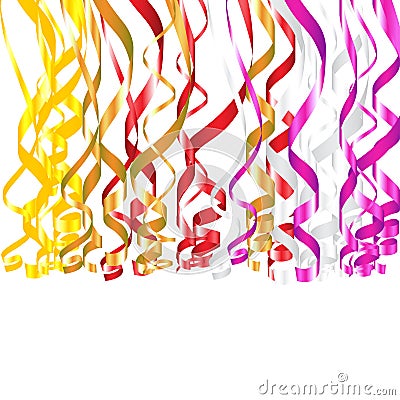 Serpentine Ribbons Vector Illustration