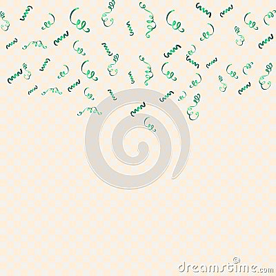 Serpentine ribbons, isolated on background. Streamers confetti Vector Illustration