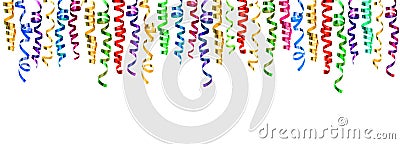 Serpentine streamers. Banner party serpentine decoration Stock Photo