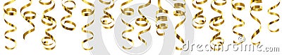 Serpentine streamers border Vector Illustration