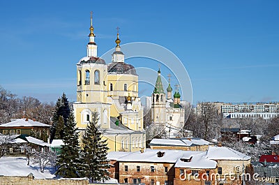 SERPUKHOV, RUSSIA - February, 2019: View of the Church of the Prophet Elijah Editorial Stock Photo
