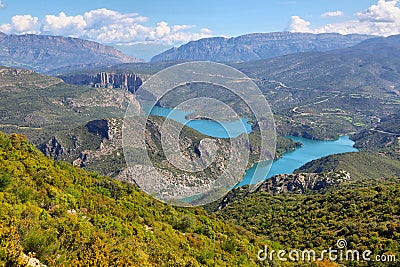 Serra de Mont-Roig in the Lleida Pre-Pyrenees, Catalonia Stock Photo