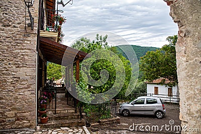 IN THE SERRA VALLEY the town of Poarzano Editorial Stock Photo