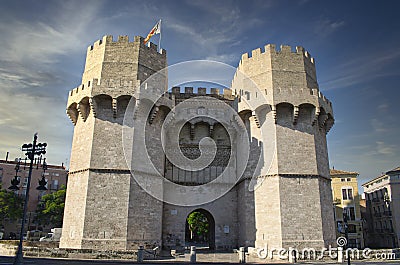 Serrano tower un Valencia, Spain Stock Photo