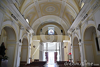 Serrara Fontana - Controfacciata della Chiesa di Santa Maria del Carmine Stock Photo