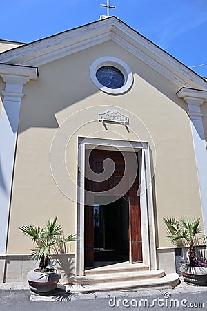 Serrara Fontana - Entrata della Chiesa di Santa Maria del Carmine Stock Photo