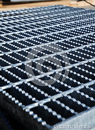 Serrated Grating Stock Photo