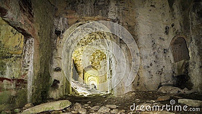 Serre Marie fort - Italy - Piedmont - 1892 Stock Photo