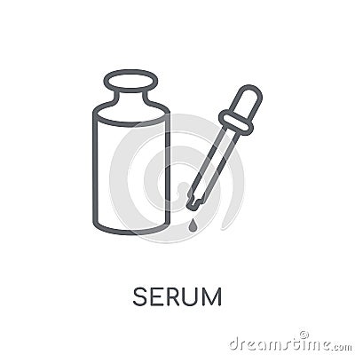 Serum linear icon. Modern outline Serum logo concept on white ba Vector Illustration