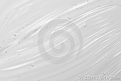 Serum texture, clear liquid gel with bubbles background. Transparent beauty skin care product sample Stock Photo