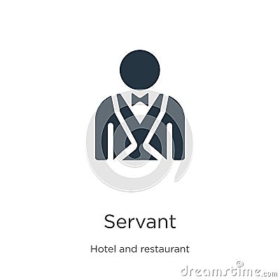 Servant icon vector. Trendy flat servant icon from hotel and restaurant collection isolated on white background. Vector Vector Illustration