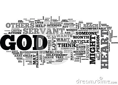 A Servant S Heart Word Cloud Stock Photo