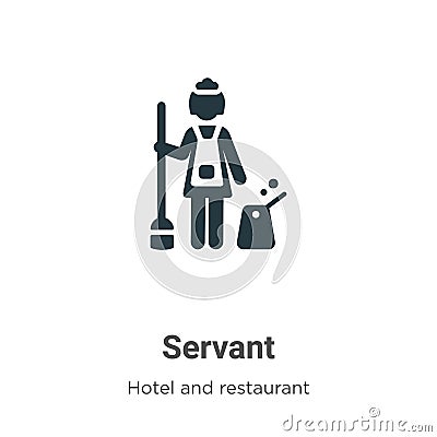 Servant vector icon on white background. Flat vector servant icon symbol sign from modern hotel and restaurant collection for Vector Illustration