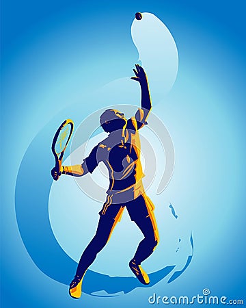 Serve Cartoon Illustration